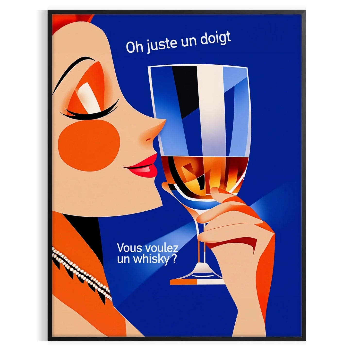 edgy charm Vous voulez un Wisky Juste Doigt poster Cité de la Peur striking design bold red black touch humor sophistication space home bars living rooms A4 cm A0