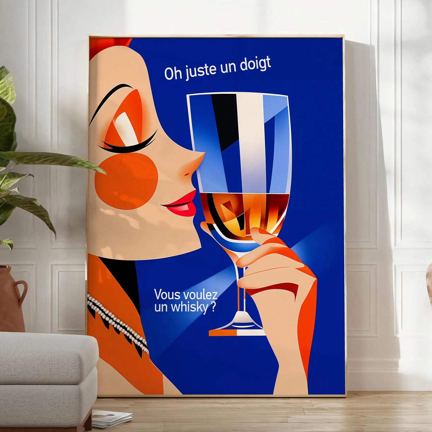 edgy charm Vous voulez un Wisky Juste Doigt poster Cité de la Peur striking design bold red black touch humor sophistication space home bars living rooms A4 cm A0