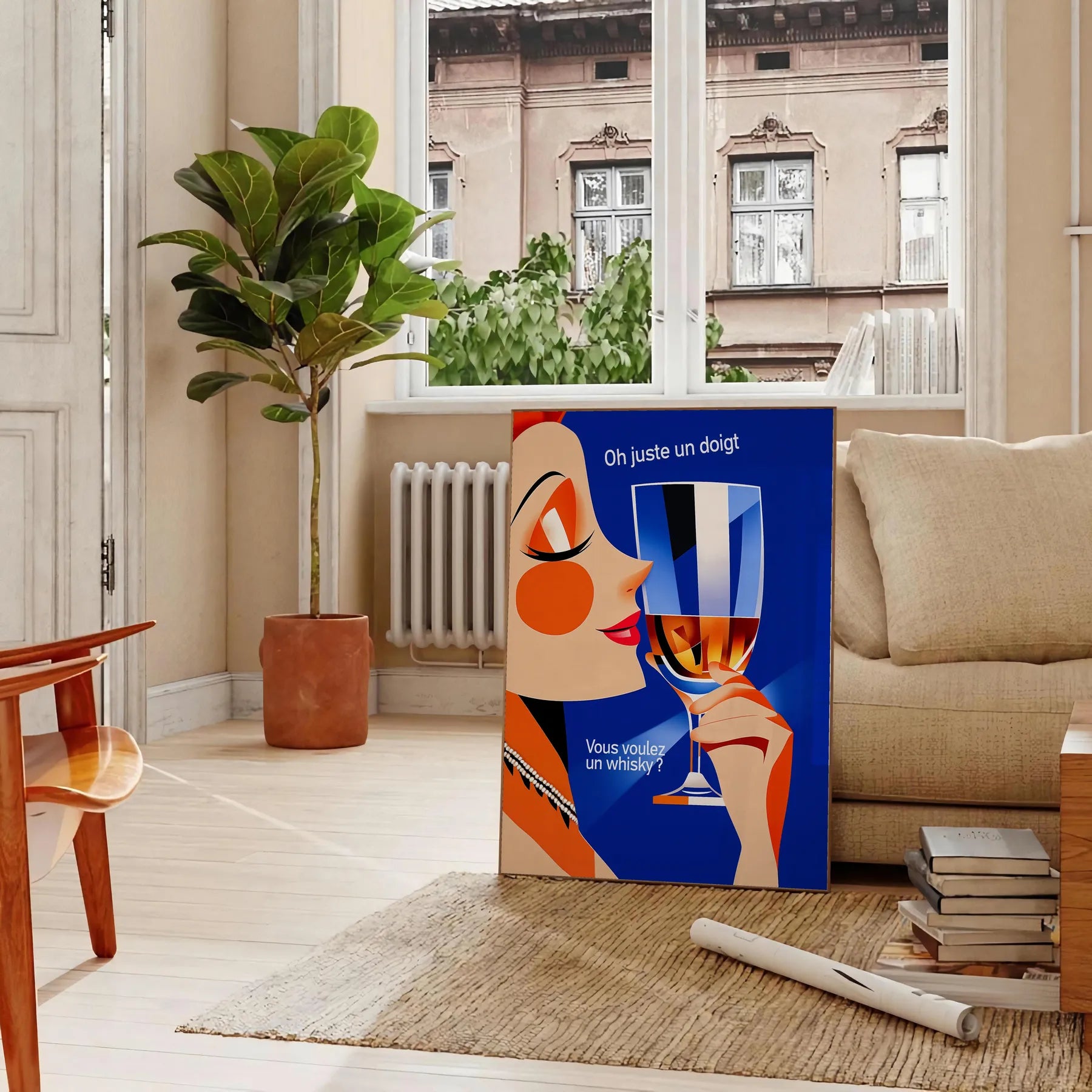 edgy charm Vous voulez un Wisky Juste Doigt poster Cité de la Peur striking design bold red black touch humor sophistication space home bars living rooms A4 cm A0