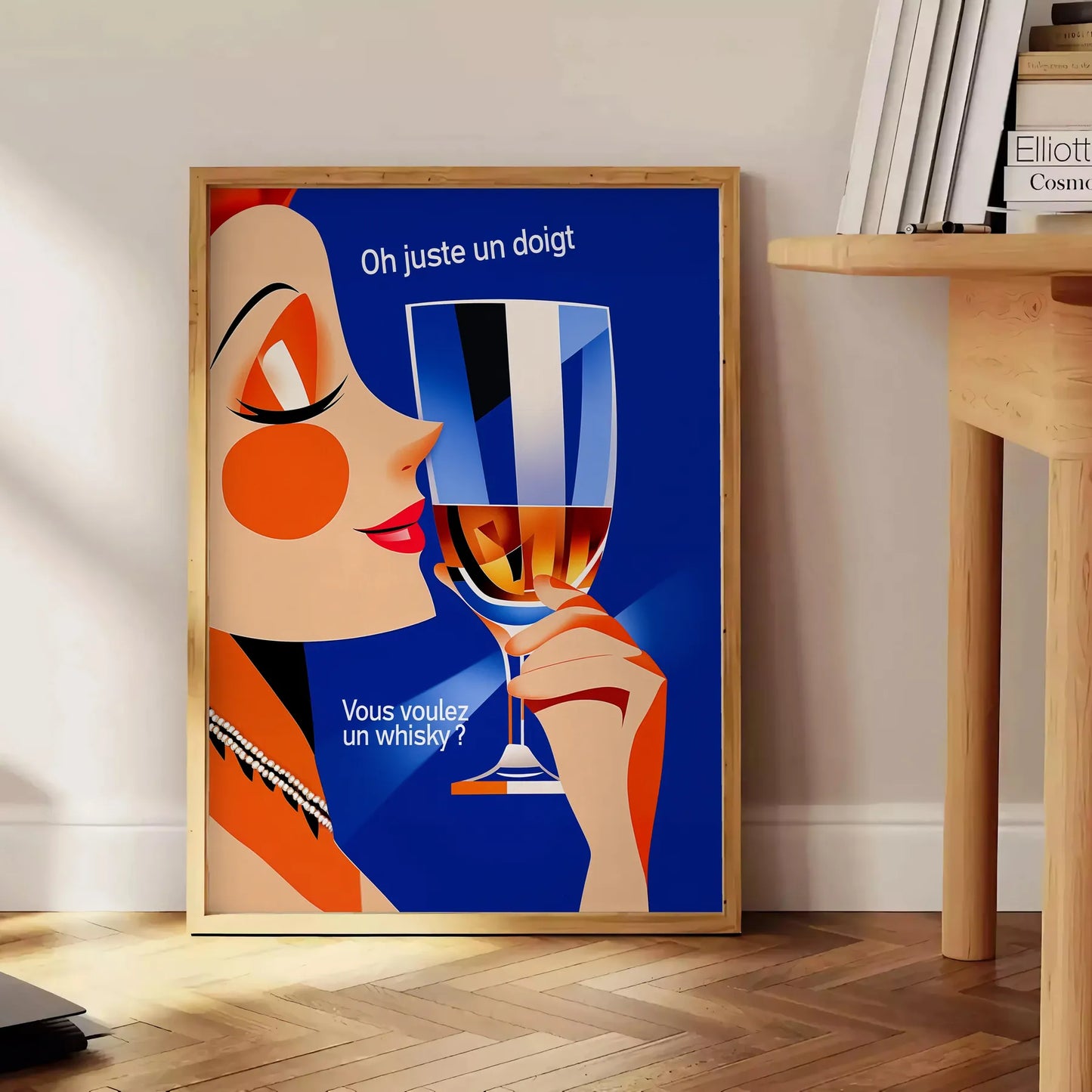 edgy charm Vous voulez un Wisky Juste Doigt poster Cité de la Peur striking design bold red black touch humor sophistication space home bars living rooms A4 cm A0